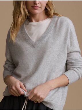 EUC Jenni Kayne Flynn Cashmere V-Neck Sweater in Grey size M